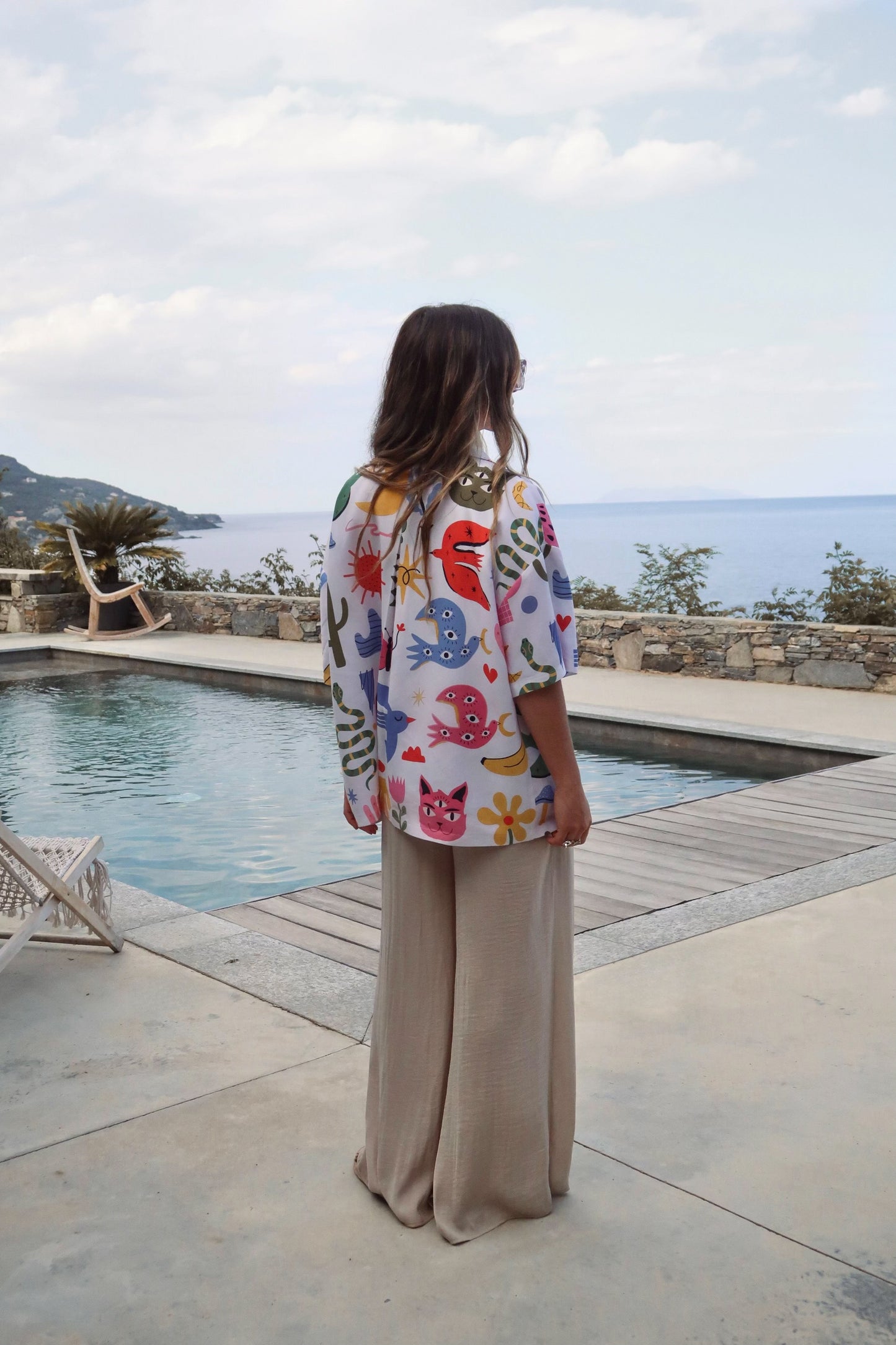 Chemise avec imprimés couleurs