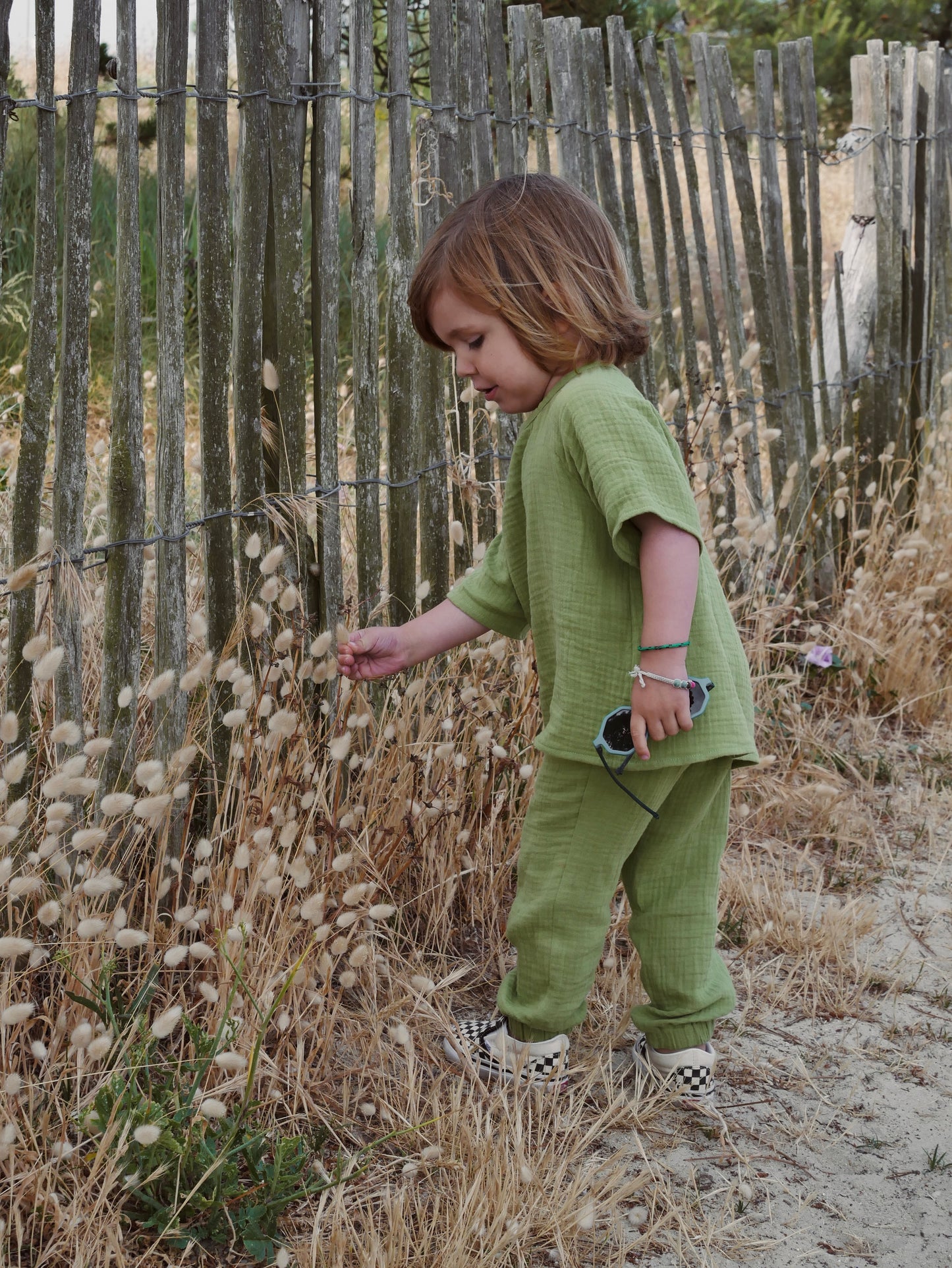 Ensemble gaze de coton - Vert