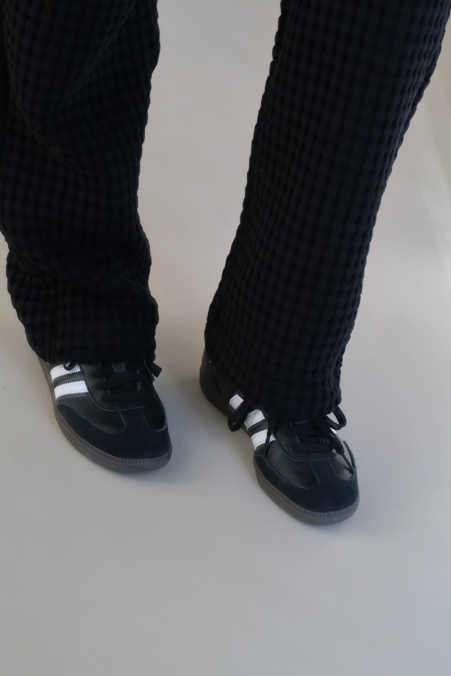 Pantalon nid d'abeille noir
