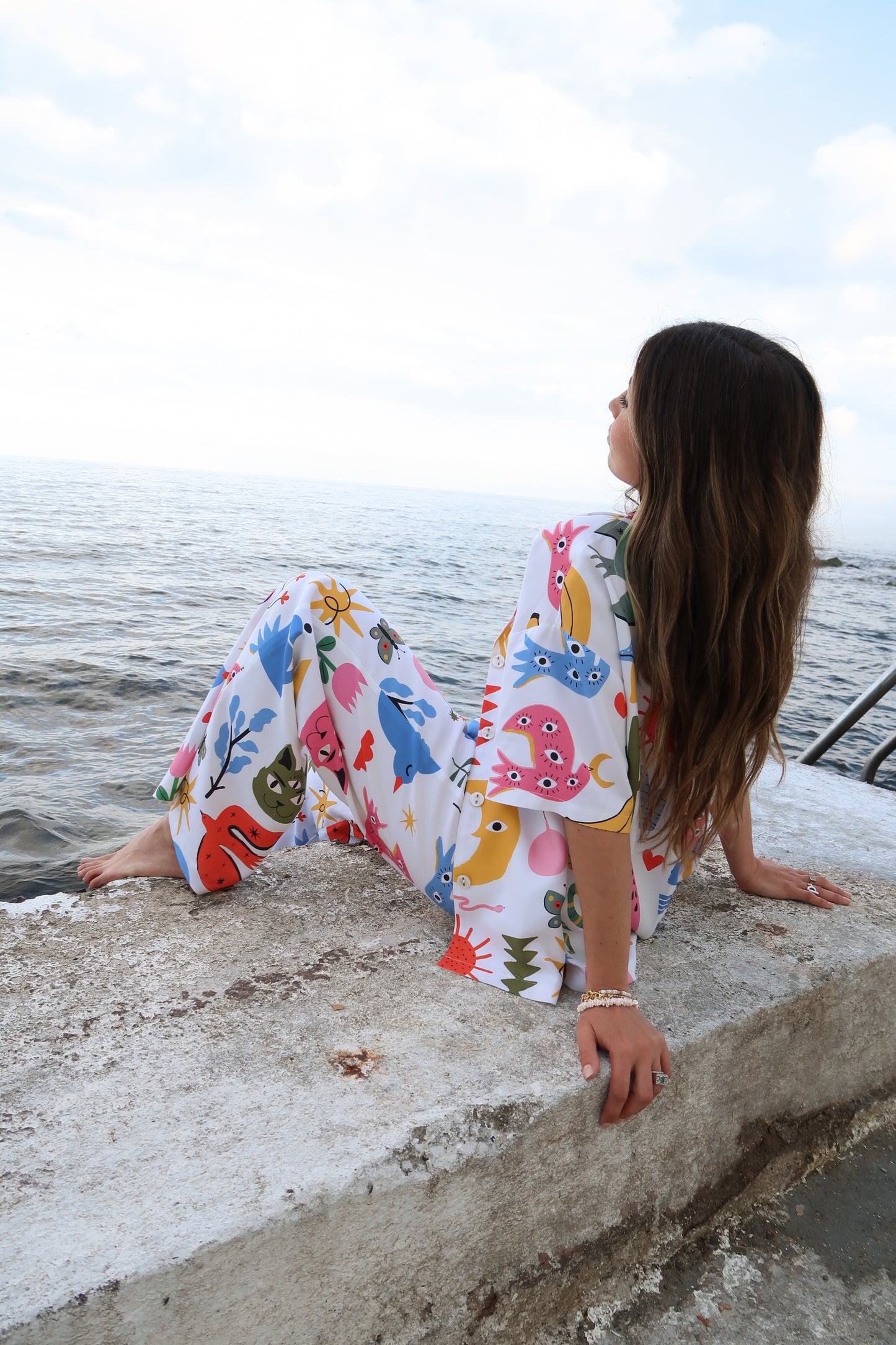 Chemise avec imprimés couleurs