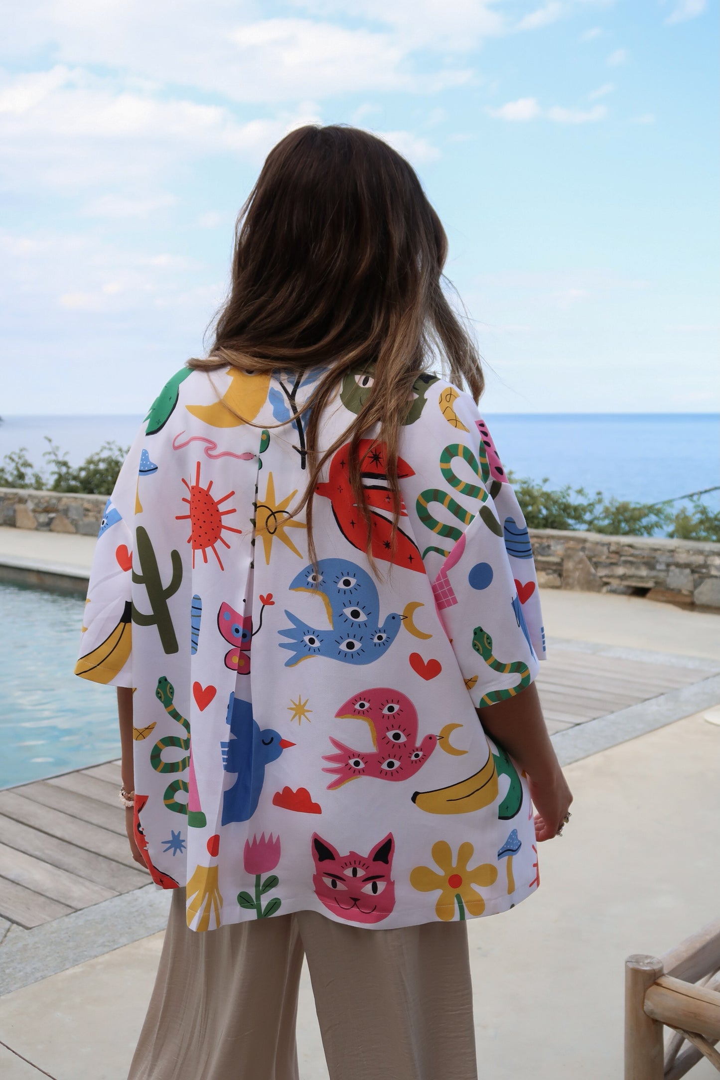 Chemise avec imprimés couleurs