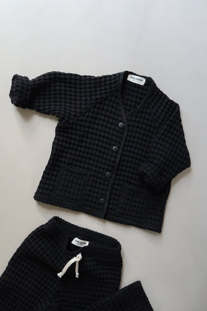 Gilet nid d'abeille noir - Enfant